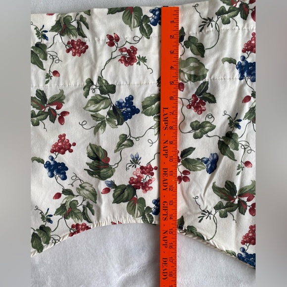 Vintage‎ Waverly Orchard Trail Set Of 2 Curtains Valances Scalloped Cottage Core - Picture 12 of 15